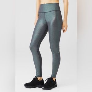 Alosoft Ribbed High-Waist Shimmer Legging Size Medium